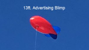 13ft long helium advertising blimp for Florida promotions