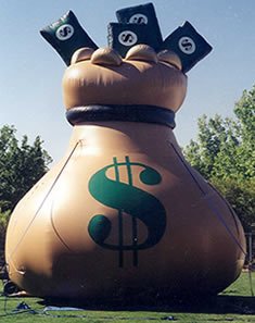 money bag shape cold-air advertising inflatable